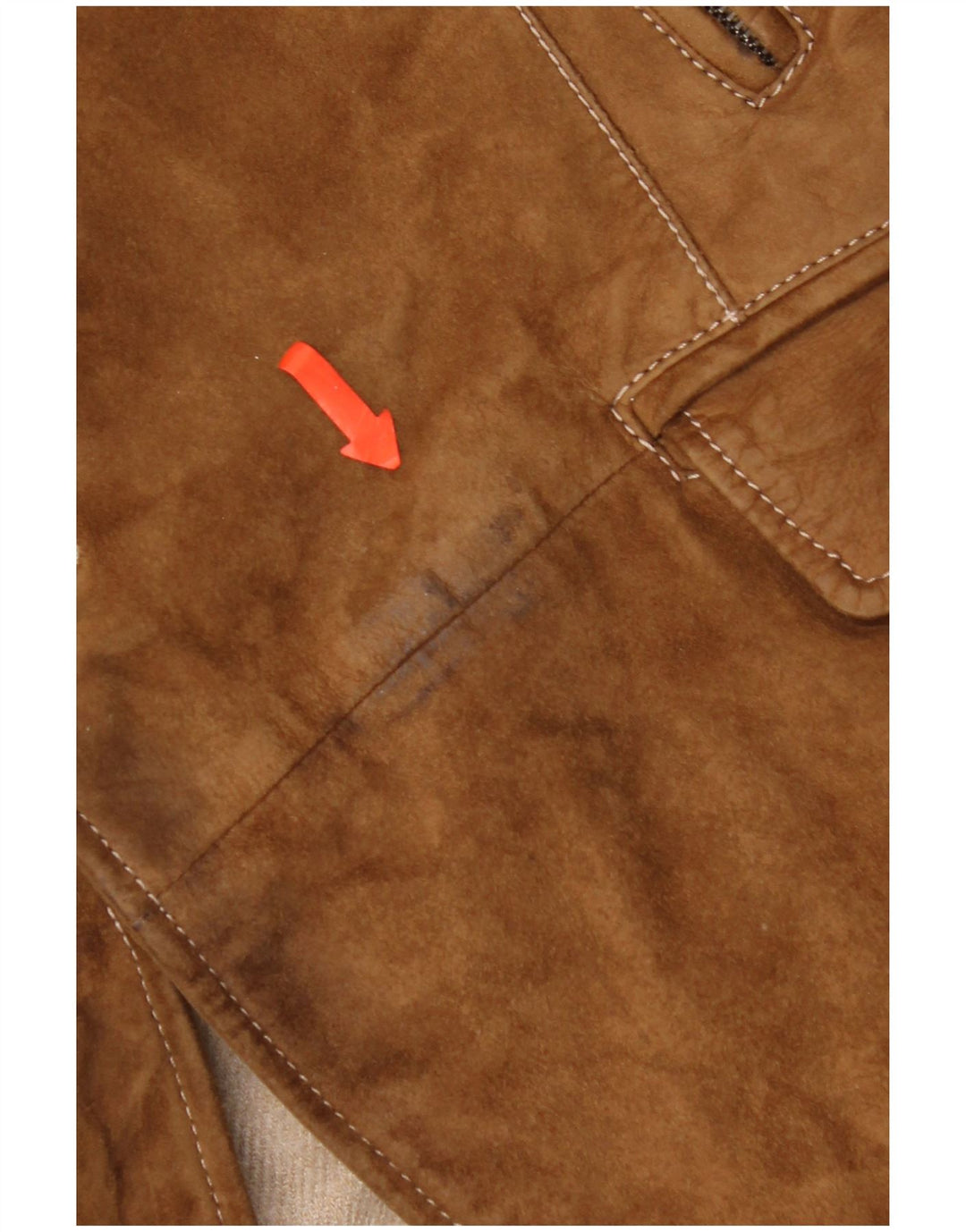 Vintage herre ruskindsjakke str. 60 3XL brunt læder