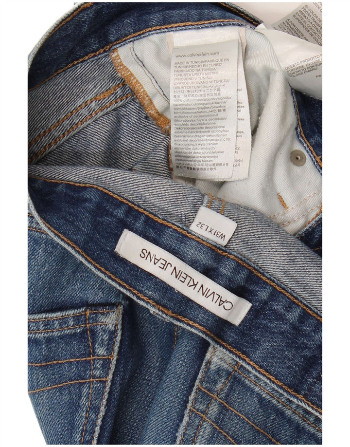 CALVIN KLEIN Mens Straight Jeans W31 L32 Blue Cotton