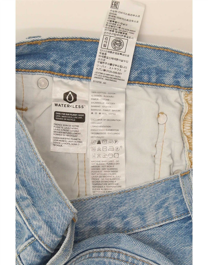 Levi's Womens 501 Distressed Denim Shorts W26 Små blå bomuld