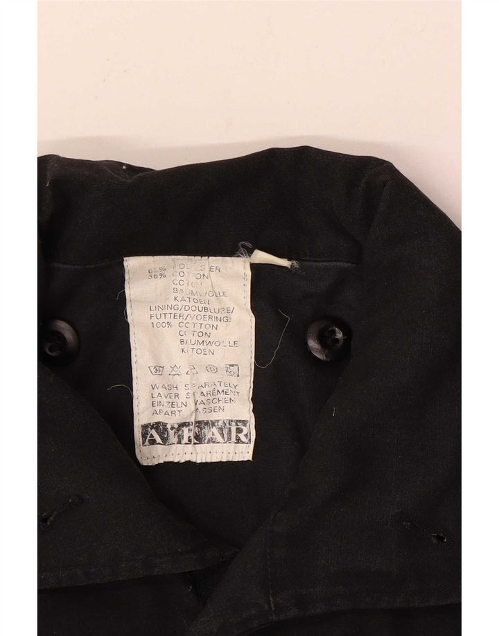 Vintage Herre Military Jacket UK 40 Stor Sort Bomuld