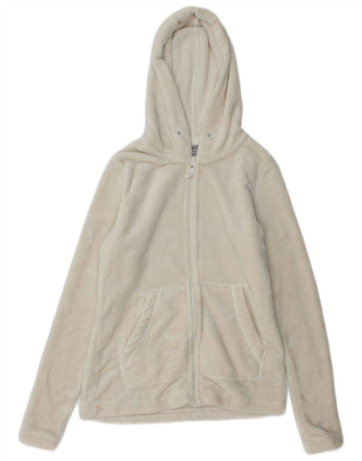 Mountain Warehouse Dame Hætte Fleecejakke UK 8 Small Off White