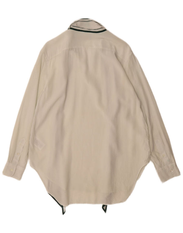 Polo Ralph Lauren Dame Longline Oversized Pullover Shirt US 4 Small White