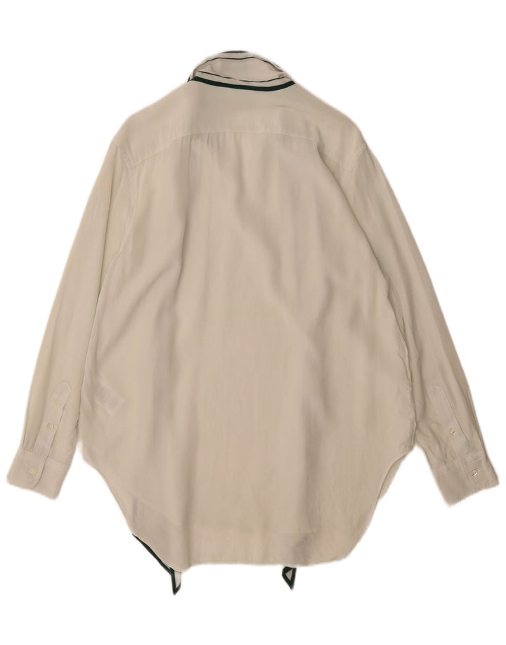Polo Ralph Lauren Dame Longline Oversized Pullover Shirt US 4 Small White