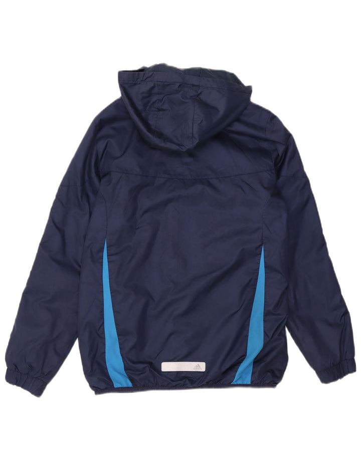 ADIDAS Windbreaker-jakke med hætte til piger 13-14 år Navy Blue Colourblock