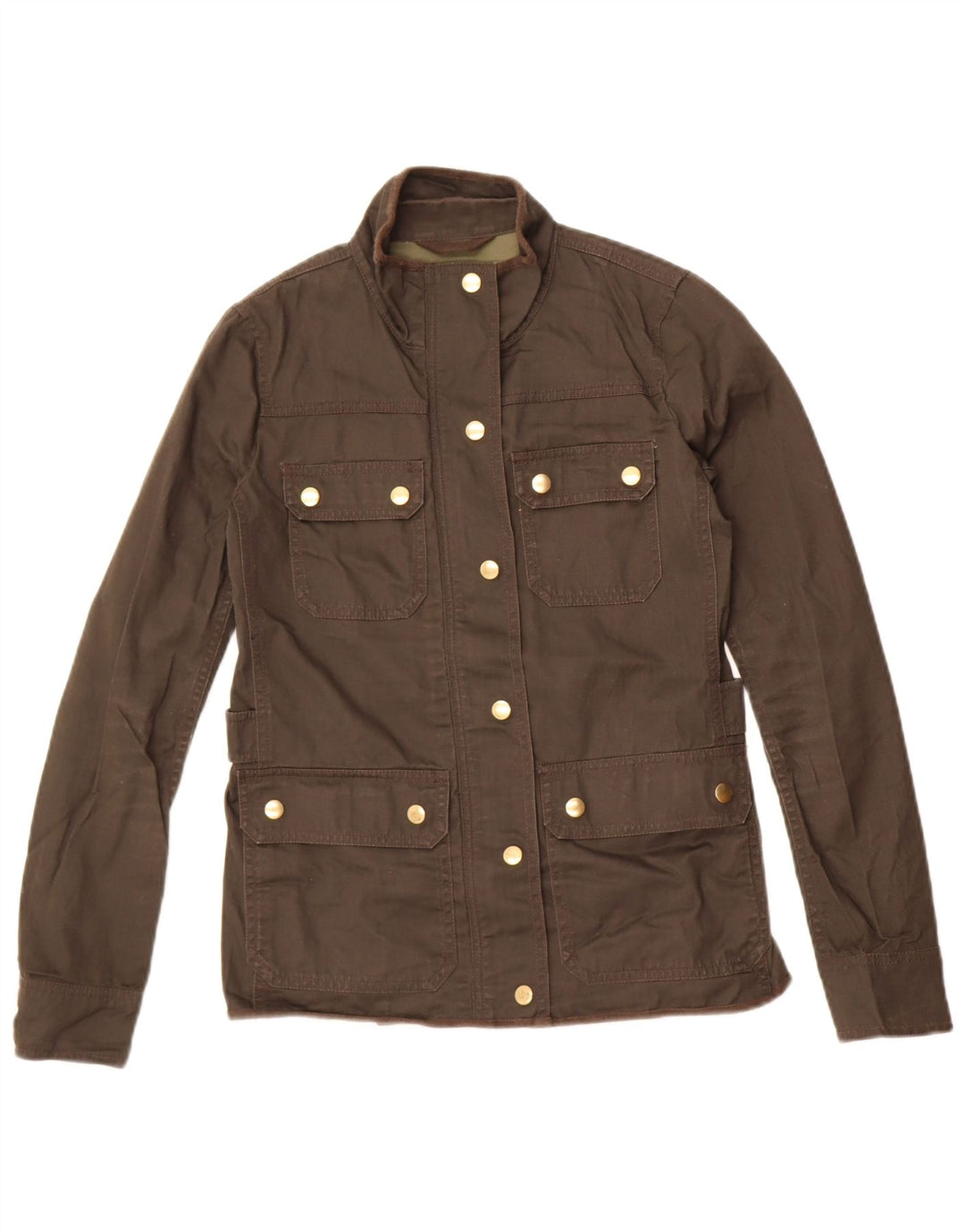 J. Crew Womens Utility Jacket UK 2 2XS Khaki Cotton