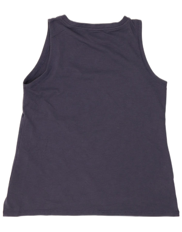Columbia Womens Omni-Shade Vest Top UK 12 Medium Navy Blue Polyester