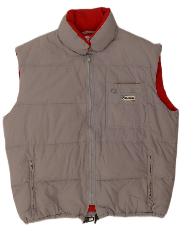 Stratos Herre Polstret Gilet UK 38 Medium Grey Bomuld