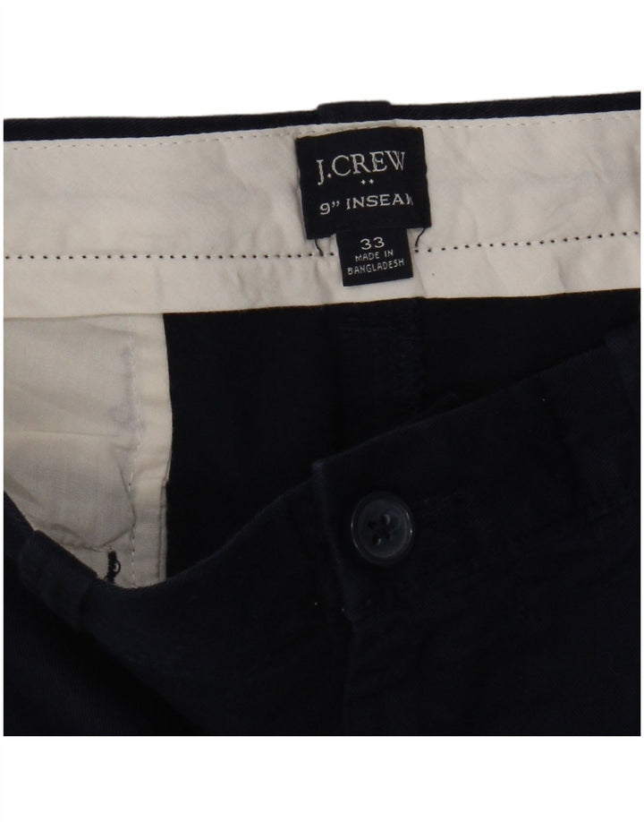 J. CREW Mens Chino Shorts W33 Medium Navy Blue Cotton