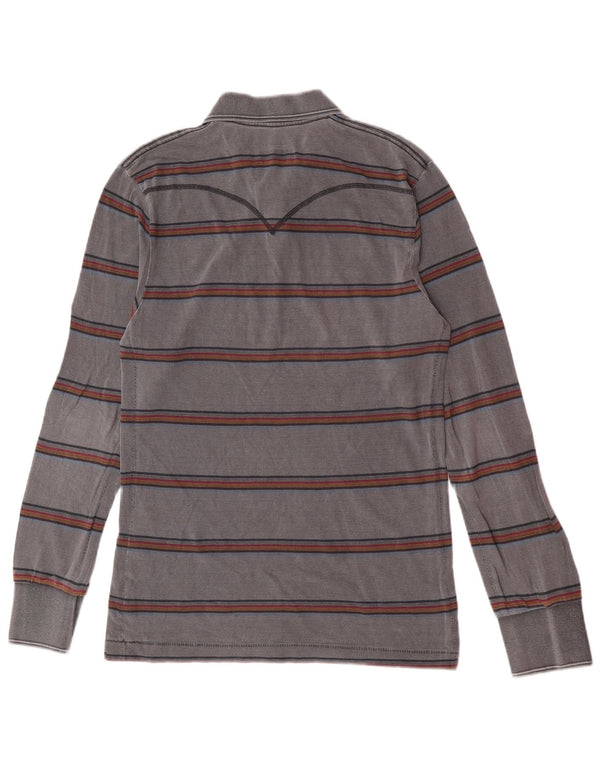 Levi's Langærmet poloshirt til mænd, stor gråstribet bomuld