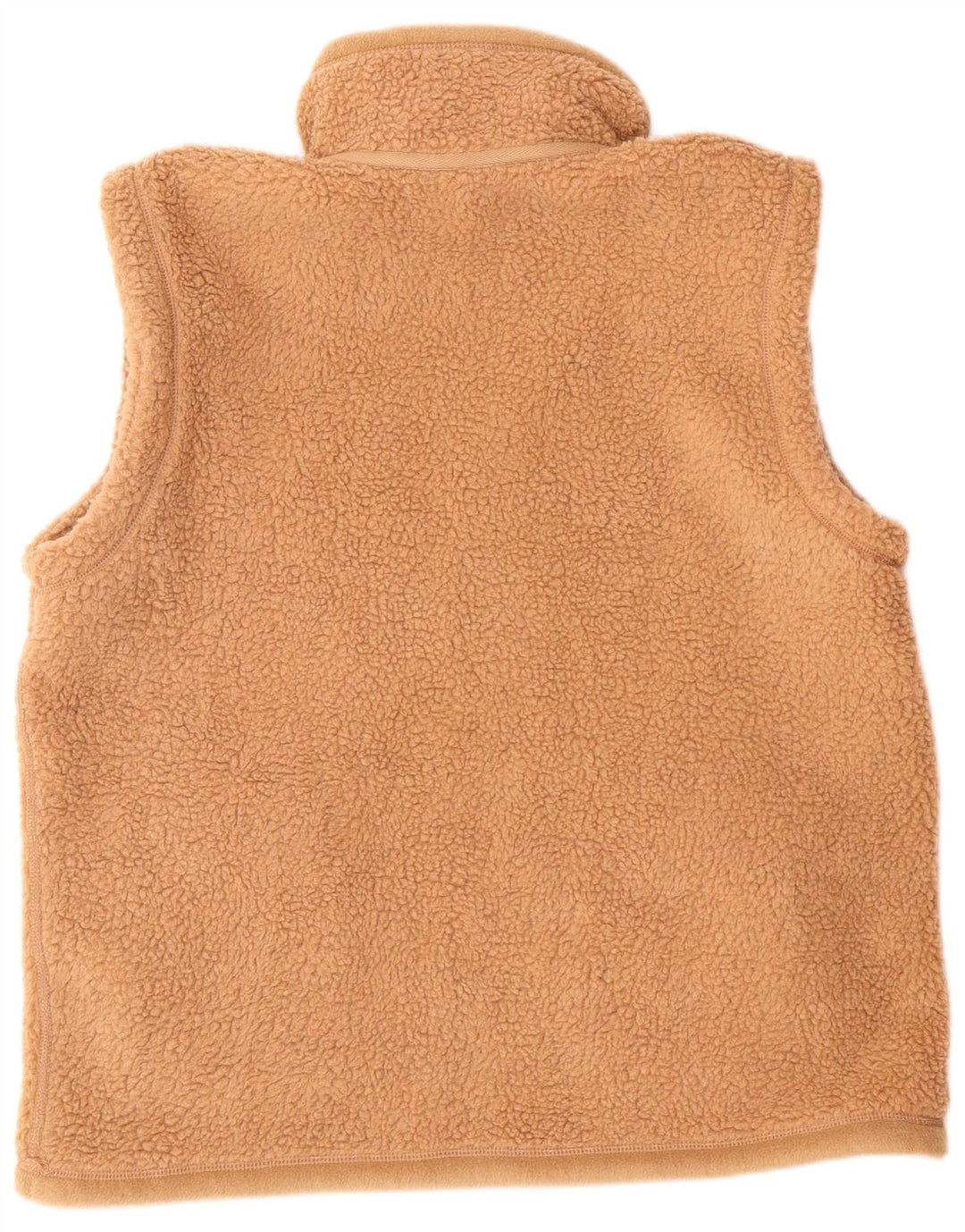 Vintage Herre Fleece Vendbar Gilet UK 38 Medium Beige Polyester