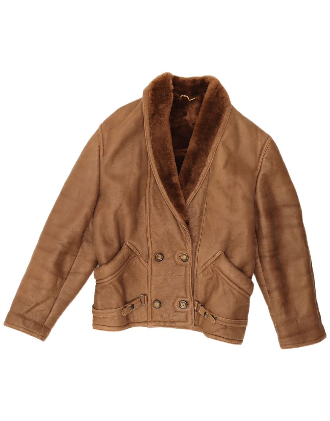 Fibok Dame Oversized Shearling Jacket IT 50 XL Brun Shearling