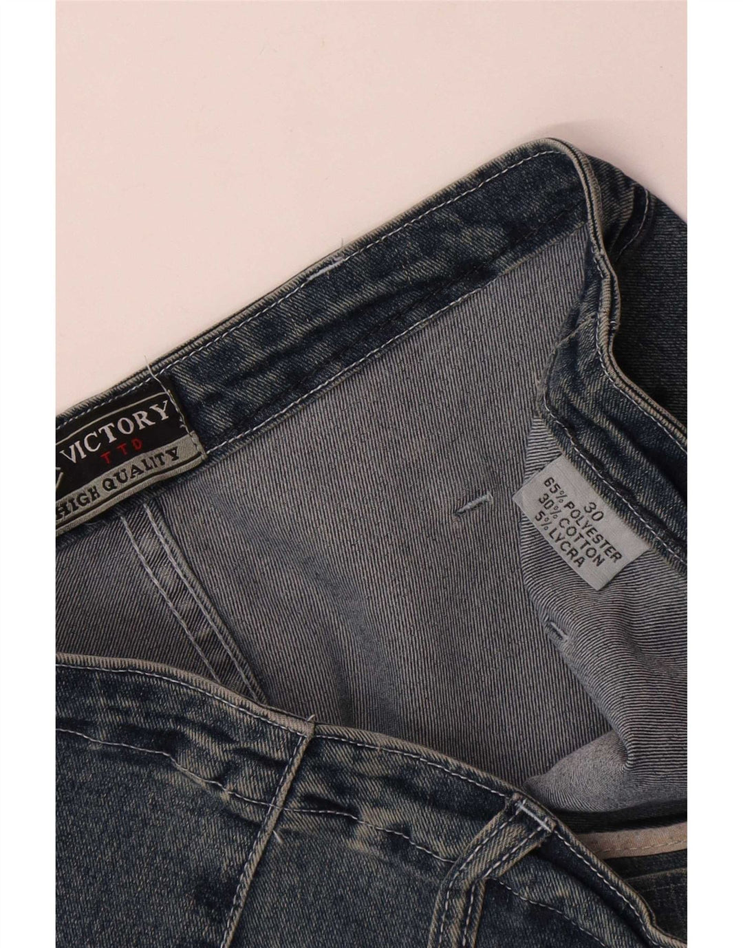 Victory Dame Jeans med brede ben W30 L31 Blå Polyester