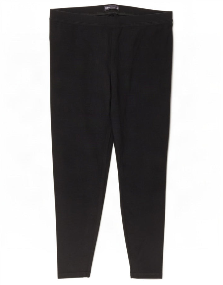 Marks & Spencer Dame Leggings UK 18 XL Sort Bomuld