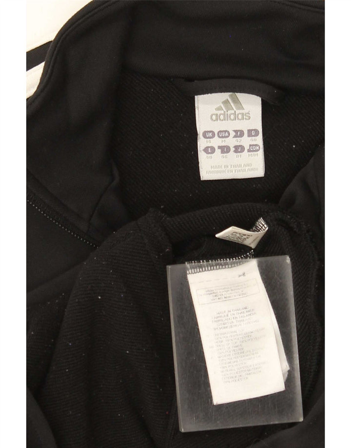 Adidas træningsdragt topjakke til kvinder UK 14 Medium Sort Polyester