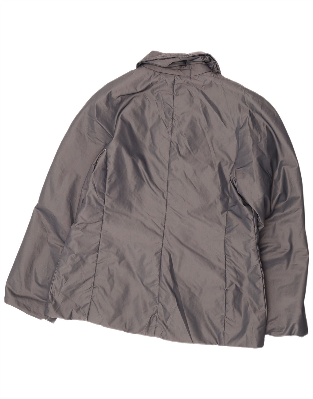 Max Mara Dame Windbreaker Jacket UK 14 Large Grå Nylon