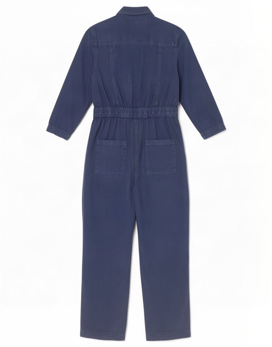 Marks & Spencer Dame Langærmet Jumpsuit UK 8 Small Blue Lyocell