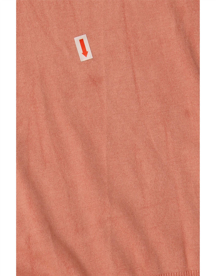 Guess Dame grafisk rund hals sweater UK 14 Medium Pink