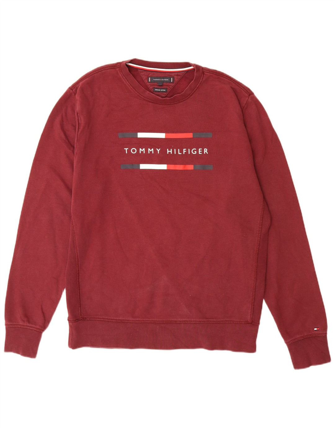 TOMMY HILFIGER Grafisk sweatshirt til mænd Stor Bourgogne bomuld