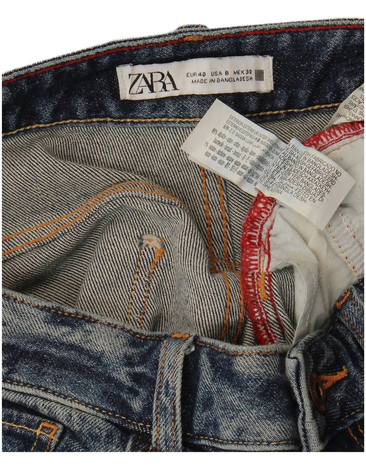 Zara Dame Løse Jeans EU 40 Medium W30 L29 Blå Bomuld