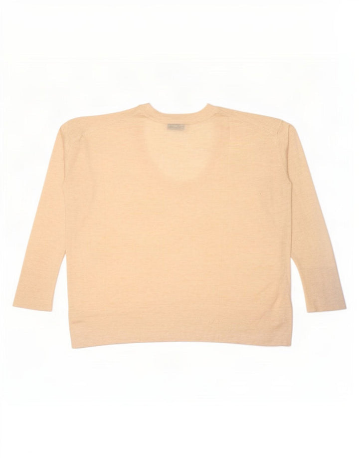 Zara Dame Oversized Top Langærmet UK 14 Medium Beige Flecked