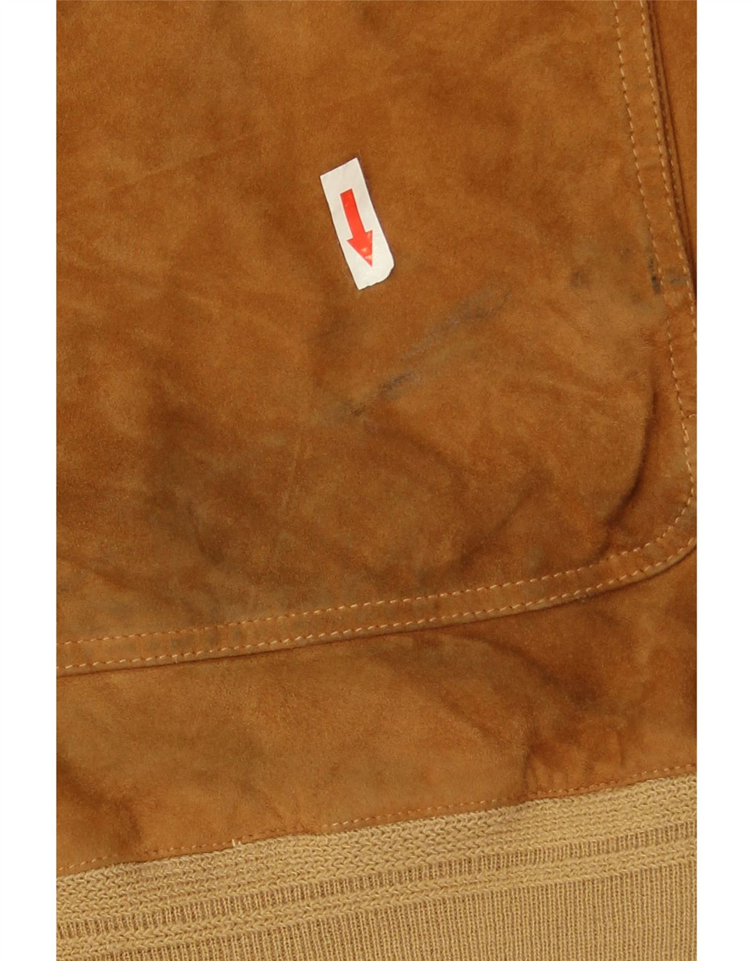 Vintage herre ruskind bomberjakke UK 44 2XL brunt læder