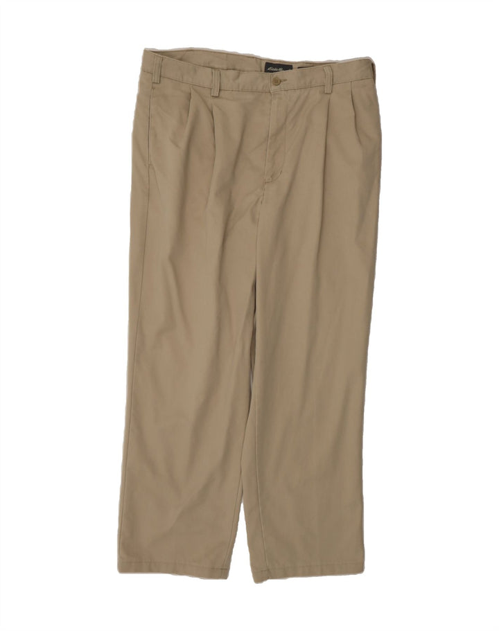 EDDIE BAUER Mens Classic Fit Chino Trousers W38 L30  Beige Vintage Eddie Bauer and Second-Hand Eddie Bauer from Messina Hembry 