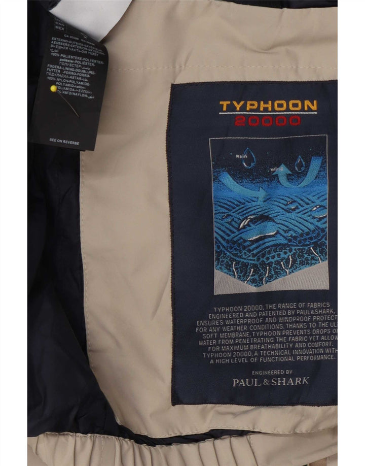 Paul & Shark Herre Typhoon 20000 Bomber Jacket UK 38 Medium Beige Polyester