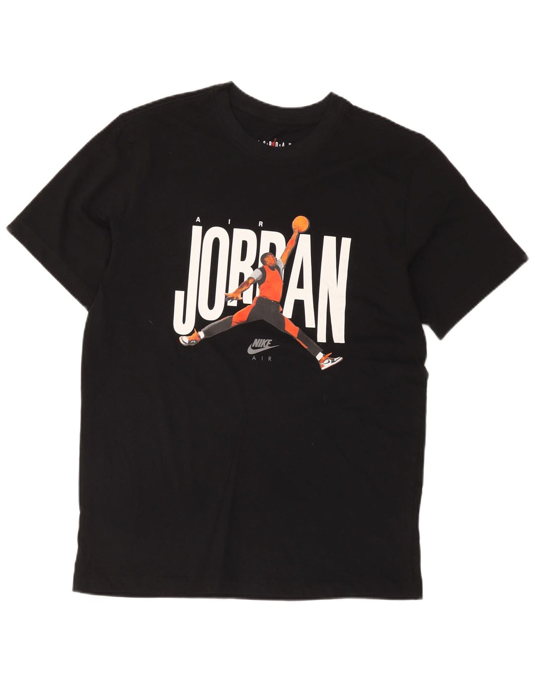 Jordan Herre grafisk T-shirt Top Medium Sort Bomuld
