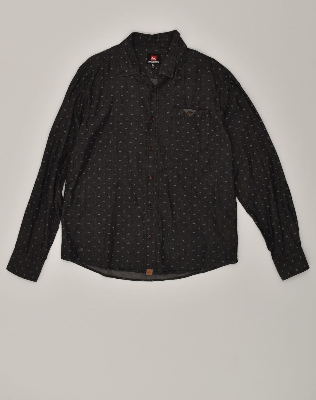 QUIKSILVER Mens Shirt Medium Grey Spotted Cotton Vintage Quiksilver and Second-Hand Quiksilver from Messina Hembry 