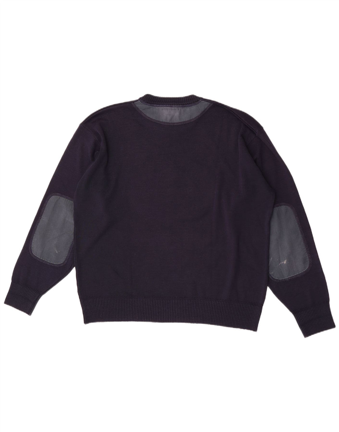 Blå Drake Herre grafisk rund hals sweater stor marineblå