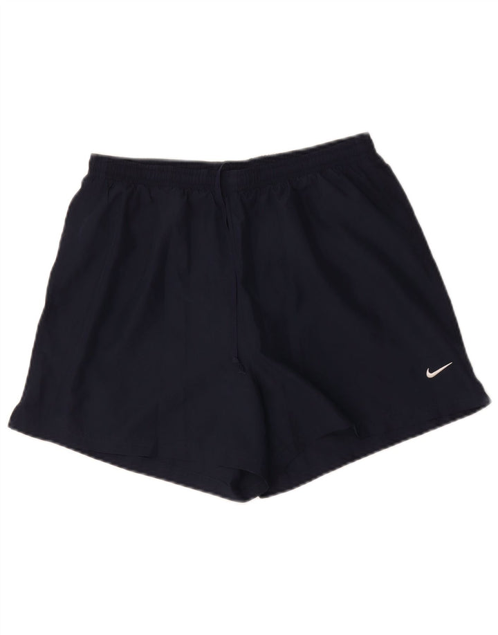 Nike Dame Dri Fit Sport Shorts UK 12 Medium Navy Blue