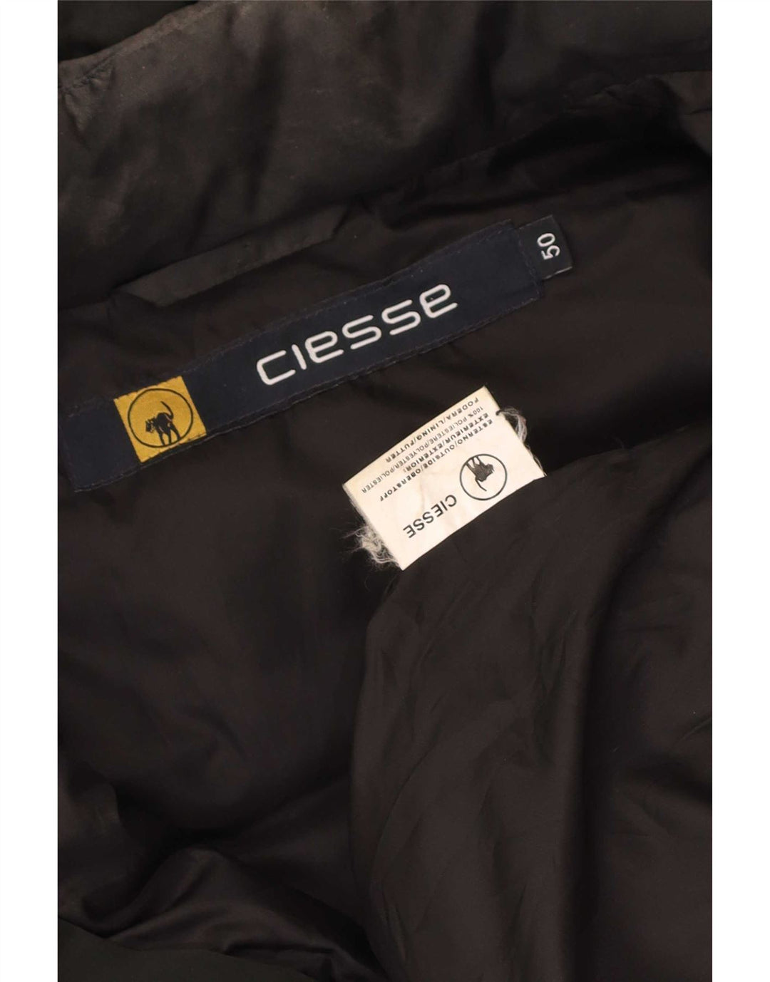 Ciesse Piumini Herre hættepolstret jakke IT 50 Stor sort polyester