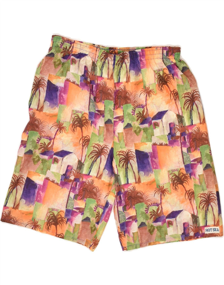 VINTAGE Mens Abstract Pattern Swimming Shorts IT 42 2XS Multicoloured | Vintage Vintage | Thrift | Second-Hand Vintage | Used Clothing | Messina Hembry 