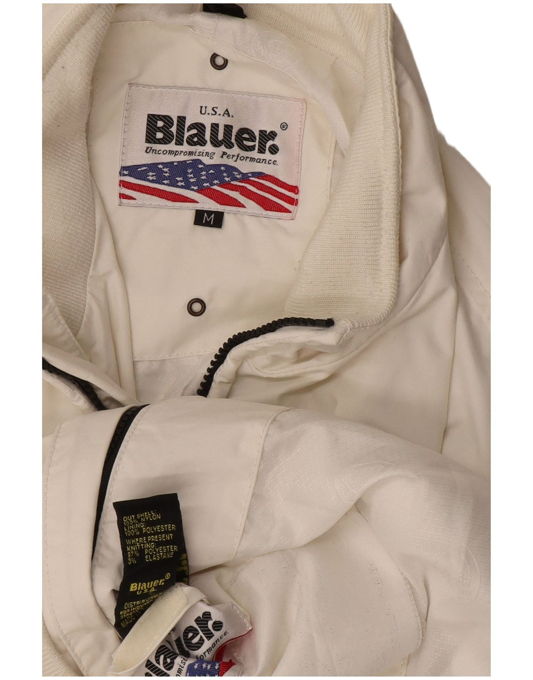BLAUER Bomberjakke til mænd UK 38 Medium White Nylon