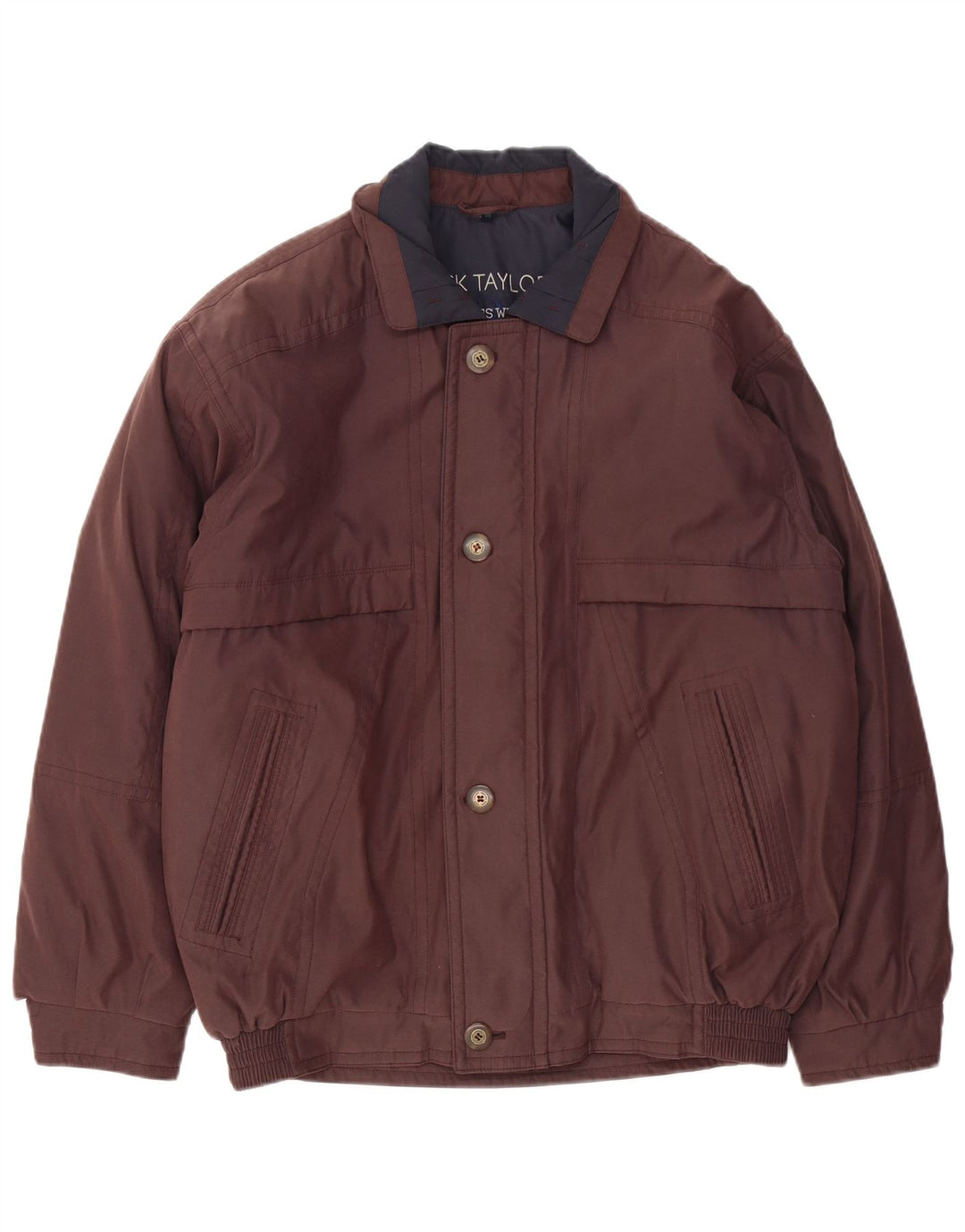 Nick Taylor Herre Bomber Polstret Jakke IT 50 Stor Brun Polyester