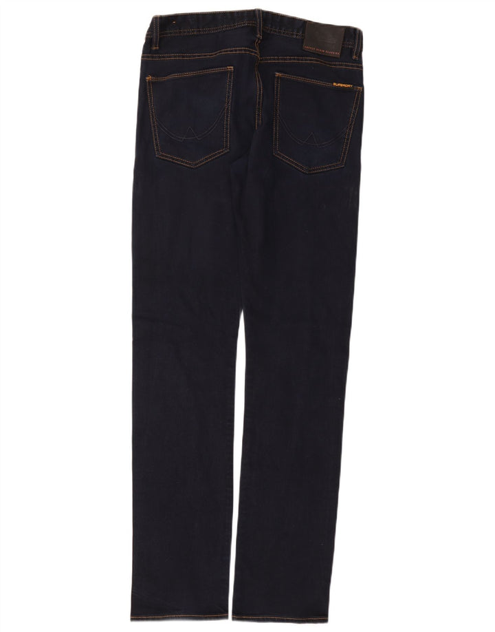 SUPERDRY Herre Corporal Slim Jeans W32 L34 Marineblå Bomuld
