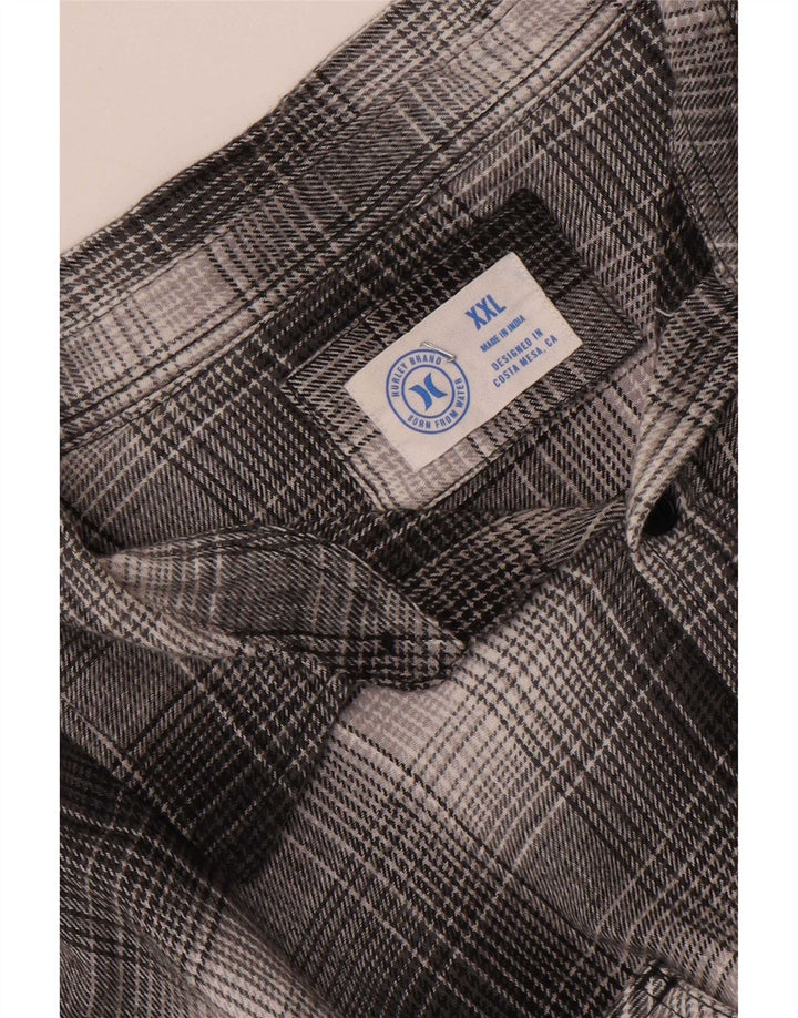 Hurley Herre Flanelskjorte 2XL Grå Plaid