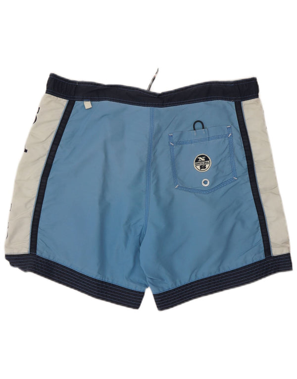 North Sails Herre grafiske svømmeshorts Medium Blue Colourblock Polyester