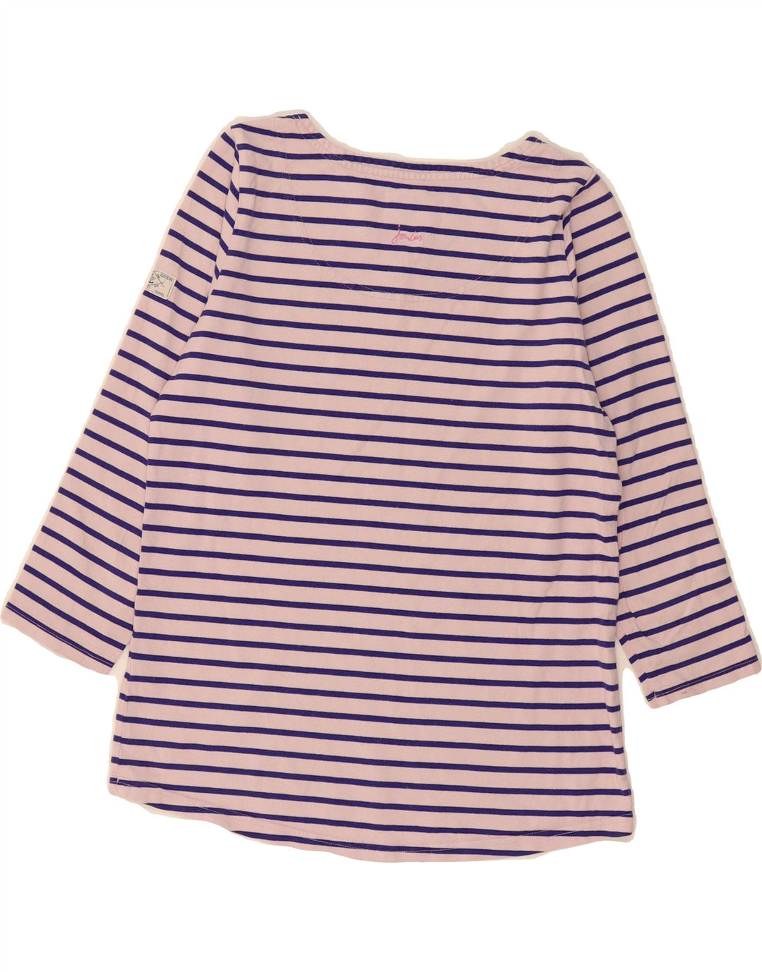 JOULES Womens Top 3/4 Sleeve UK 10 Small Pink Striped Vintage Joules and Second-Hand Joules from Messina Hembry 