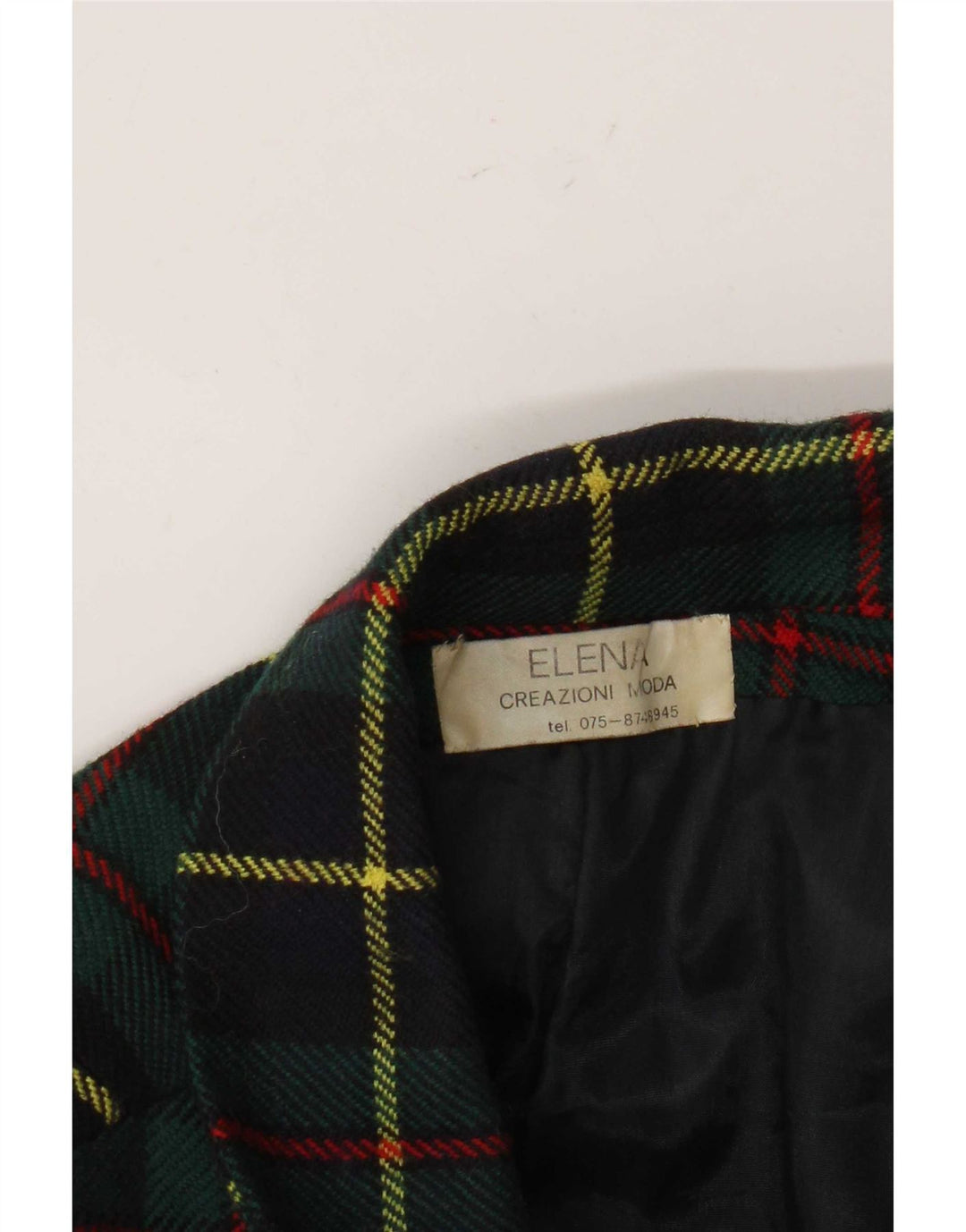 Vintage Dame 2 Button Blazer Jacket UK 16 Large Green Check