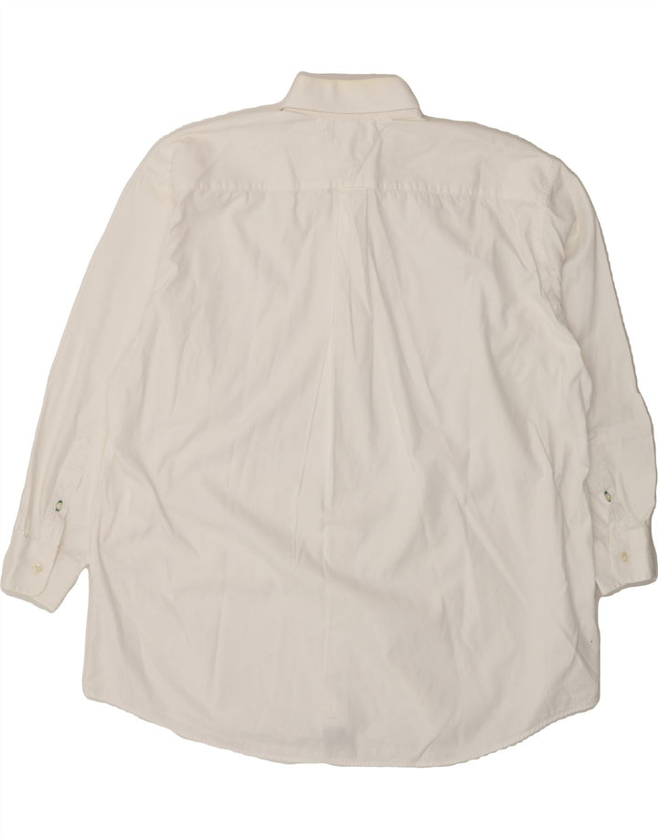TOMMY HILFIGER Mens Shirt Size 17 XL White Cotton Vintage Tommy Hilfiger and Second-Hand Tommy Hilfiger from Messina Hembry 