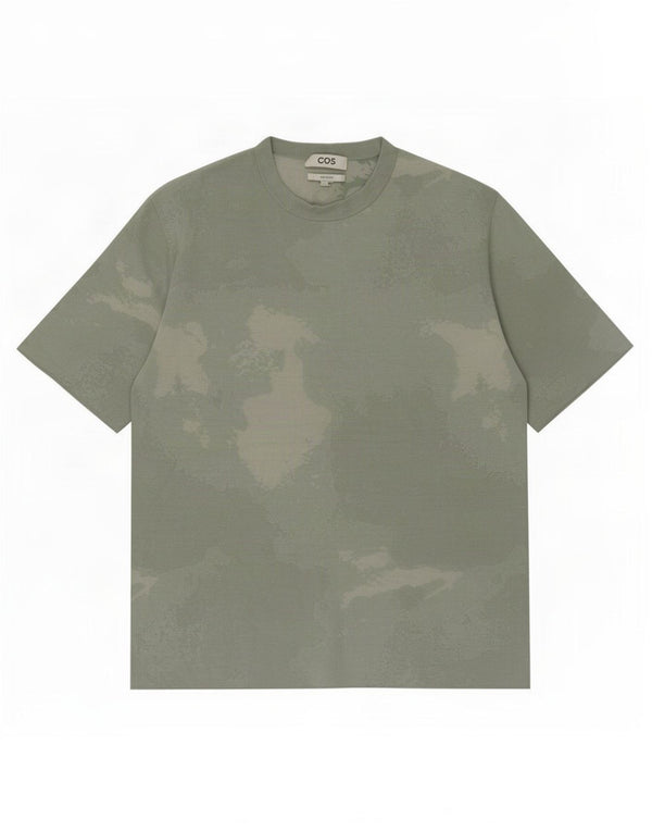 Cos Herre afslappet T-shirt Top Lille Grøn Tie Dye Bomuld