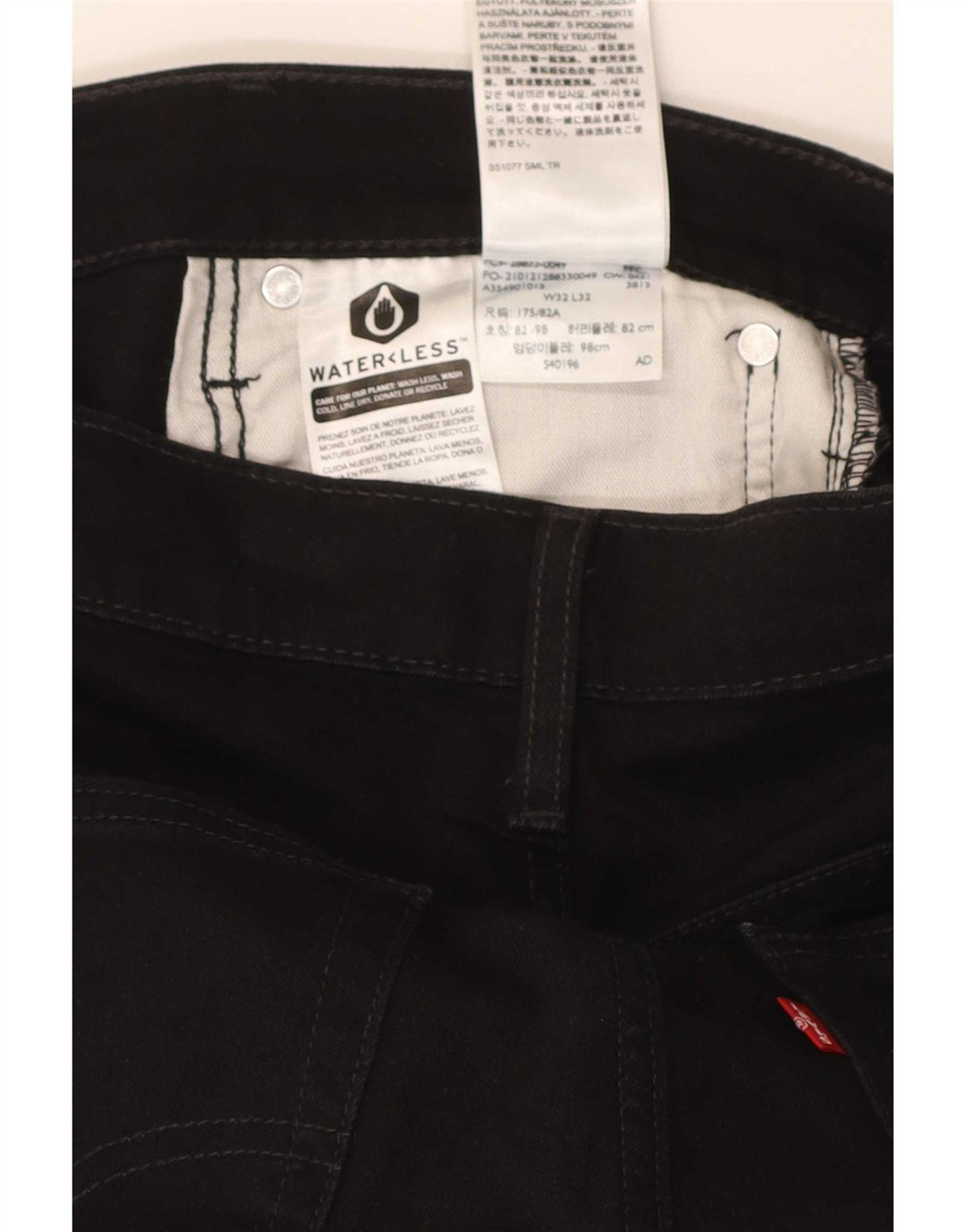 Levi's Herre 512 Slim Tapered Jeans W32 L32 Sort Bomuld