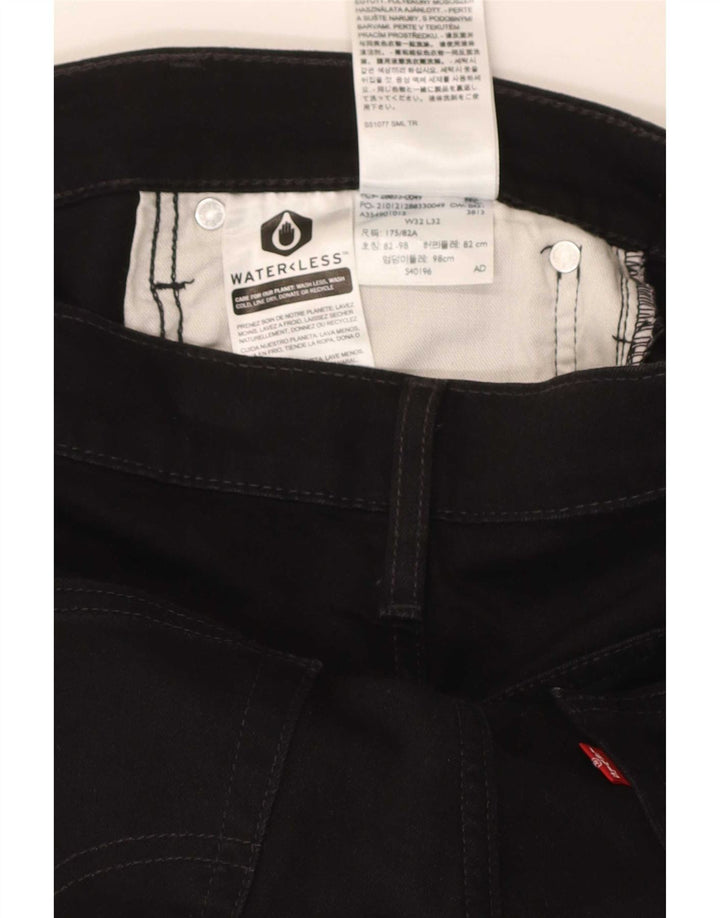 Levi's Herre 512 Slim Tapered Jeans W32 L32 Sort Bomuld