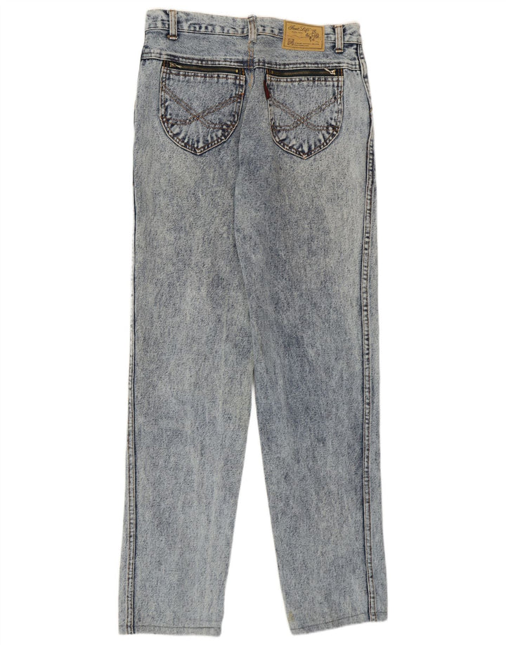 Vintage lige jeans til kvinder W33 L30 blå bomuld