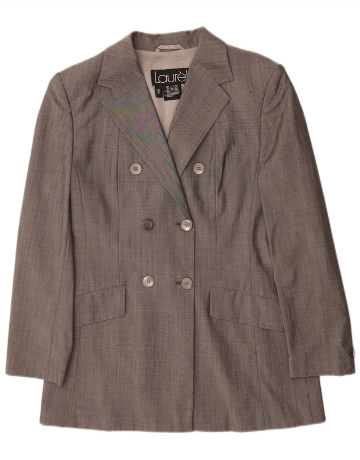 Laurel Dame Dobbeltradet Blazer Jacket EU 38 Medium Grey New Wool