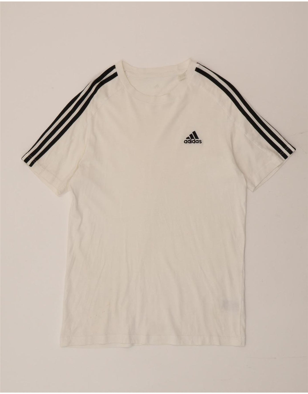 Adidas Herre T-Shirt Top Lille Hvid Bomuld