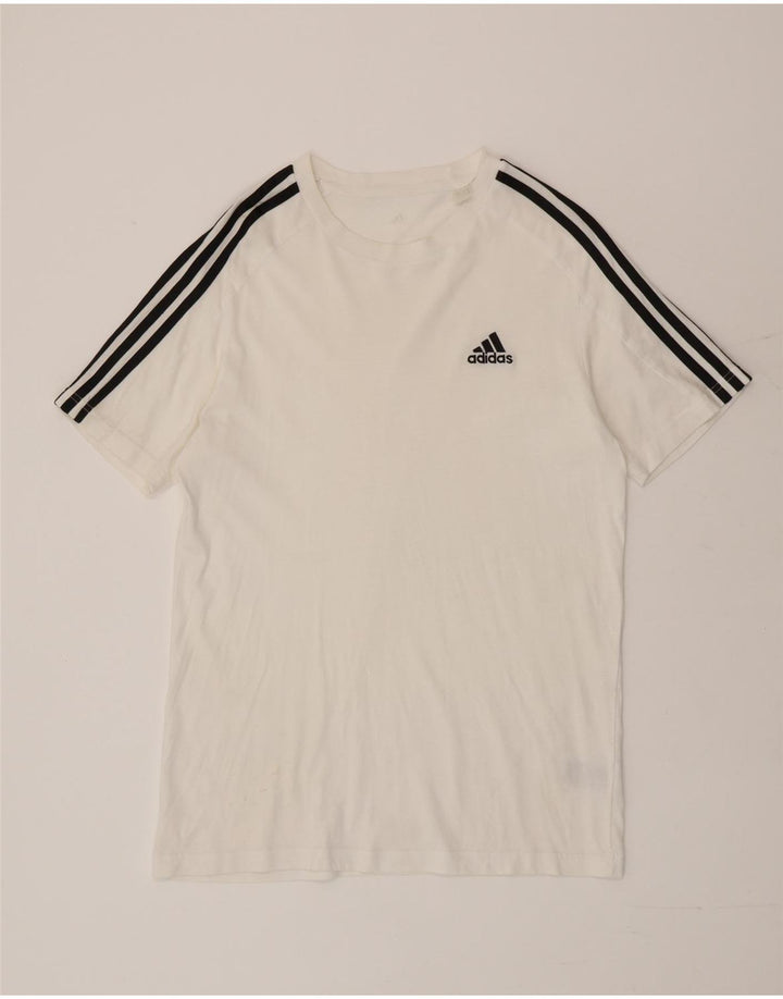 Adidas Herre T-Shirt Top Lille Hvid Bomuld