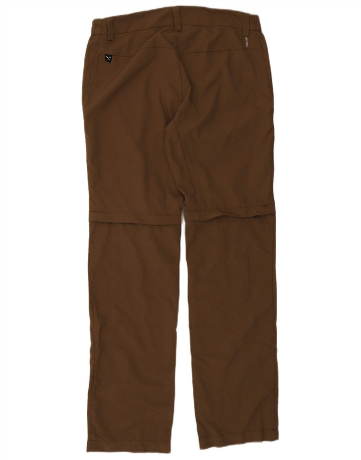 Vintage lige chinobukser til mænd Medium W32 L32 brun polyamid