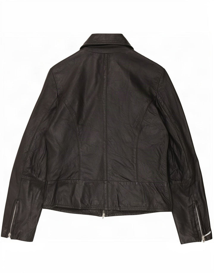 Vintage dame læderjakke IT 42 Medium Sort